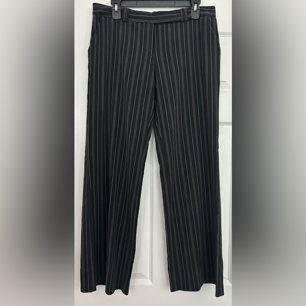 Juniors pinstriped Speechless slacks, size 11, button and hook front belt.